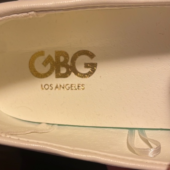 Guess GBG Los Angeles Chunky Loafers Lug Sole Gold Logo size 7 - Picture 7 of 8